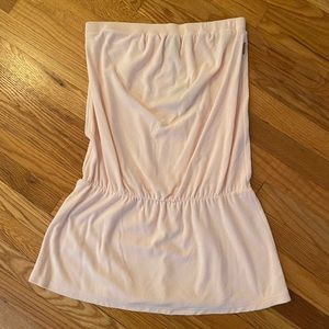 NWT BURBERRY LT PINK TERRY CLOTH STRAPLESS DRESS